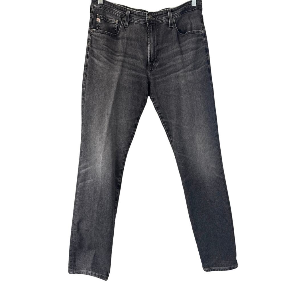 AG Adriano Goldschmied The Everett Slim Straight Jeans Mens 33 x 31 Washed Black